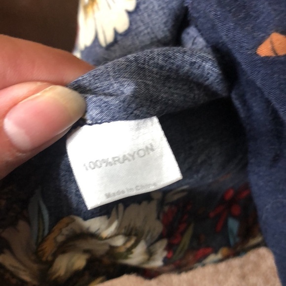 Ms basic dark blue floral spaghetti strap dress size XL​ - Picture 7 of 10